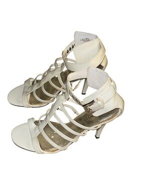Nine West Ivory Strappy Stiletto Sandals